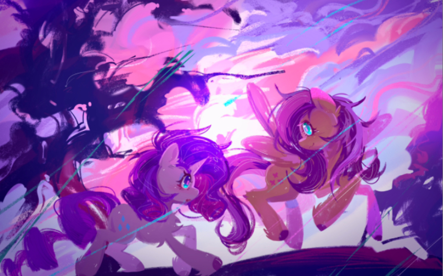 [图]【MLP/绘画过程】奔向那一场轻盈的梦-