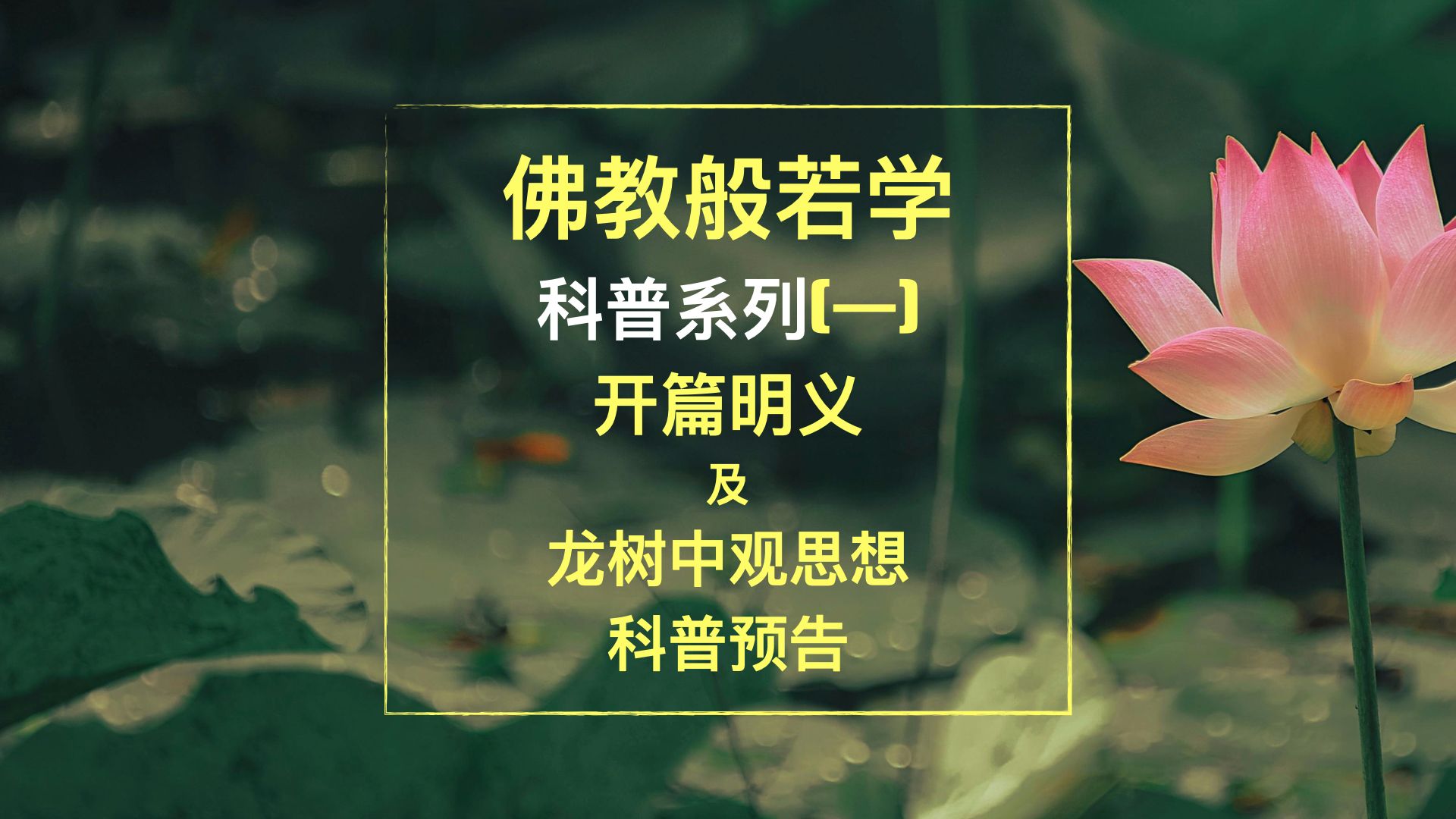 佛学般若学科普系列第一集:开篇明义,以及龙树中观思想科普预告哔哩哔哩bilibili