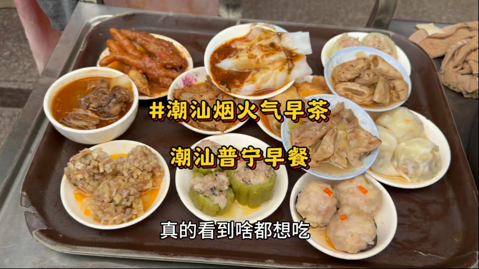 在潮汕揭阳下架山镇村里喝“普宁早茶”全是个位数的茶点好吃又实惠，吃东西全靠抢！一大早就人山人海氛围感直接拉满#潮汕美食#普宁早茶#广式茶点#广式早茶