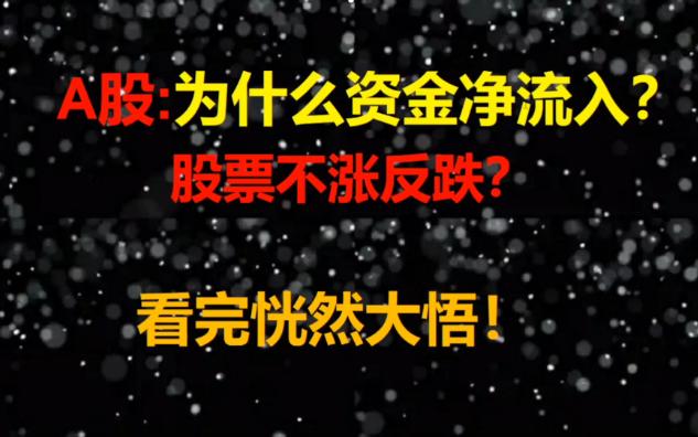 [图]股票入门基础知识：从零开始学炒股视频教程，为什么资金净流入，股价不涨反跌？看完之后恍然大悟。