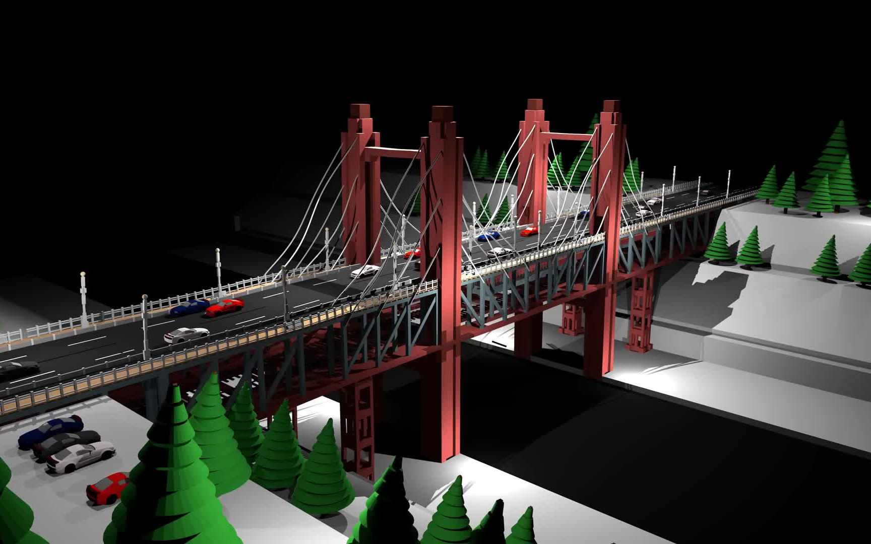 【建筑灾害模拟】铁桥抗击地震(麦氏烈度级9/10/11)(作者:earthquake