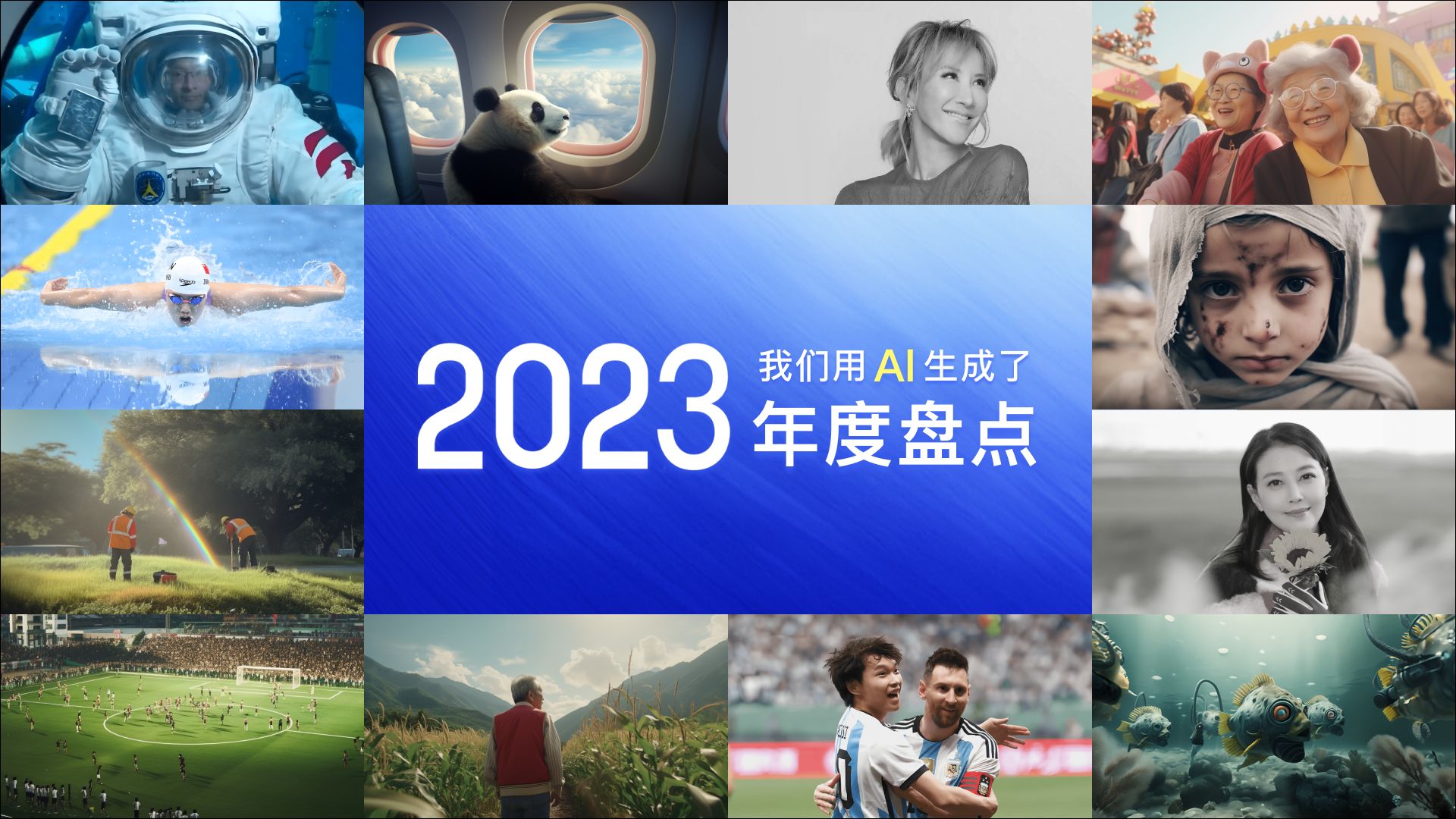 我们用AI生成了2023年度盘点,三分钟带你看完2023→哔哩哔哩bilibili