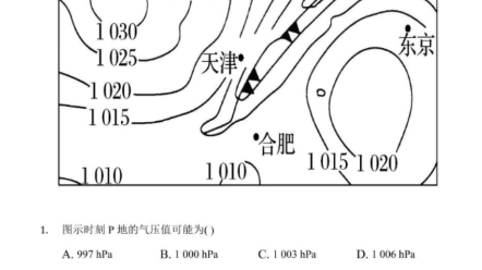 自然地理(8)等压线与水平气压梯度力1哔哩哔哩bilibili