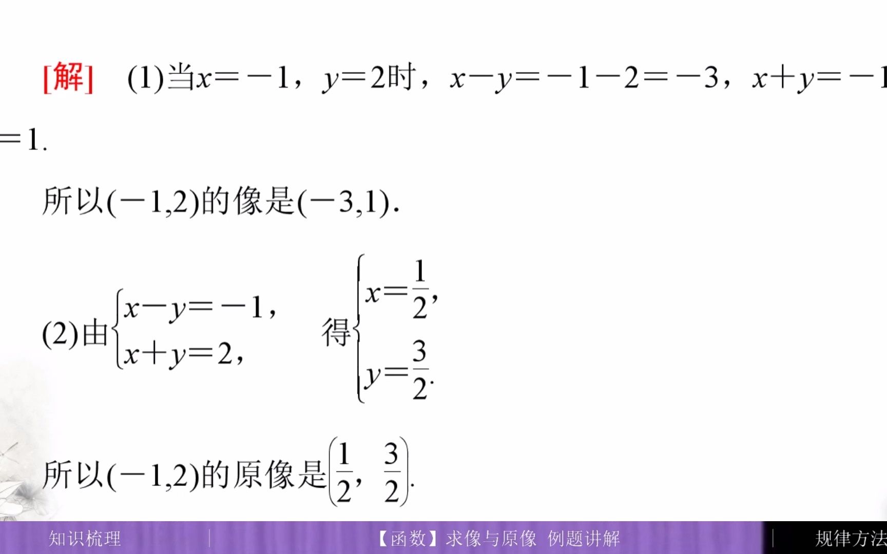 自主学习 高中数学 基础题型1008.2【函数】求像与原像哔哩哔哩bilibili