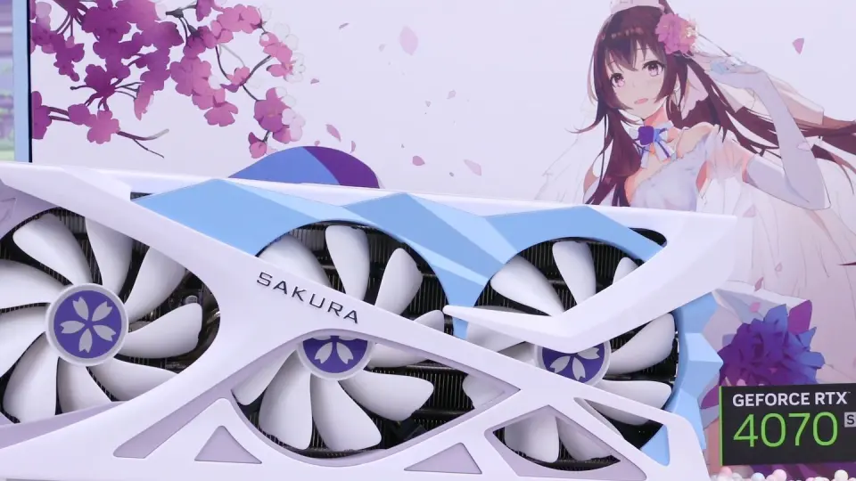 超越新境，白纱焕新🌸| 盈通RTX 4070 SUPER 樱瞳花嫁显卡展示_哔哩哔哩 