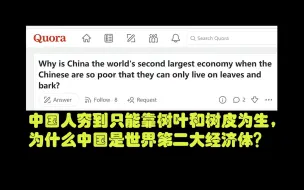 Download Video: 美版知乎：中国人穷到吃树皮和树叶 而中国是第二大经济体