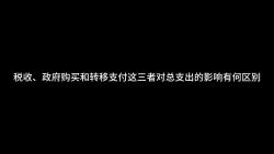 税收、政府购买和转移支付这三者对总支出的影响有何区别哔哩哔哩bilibili