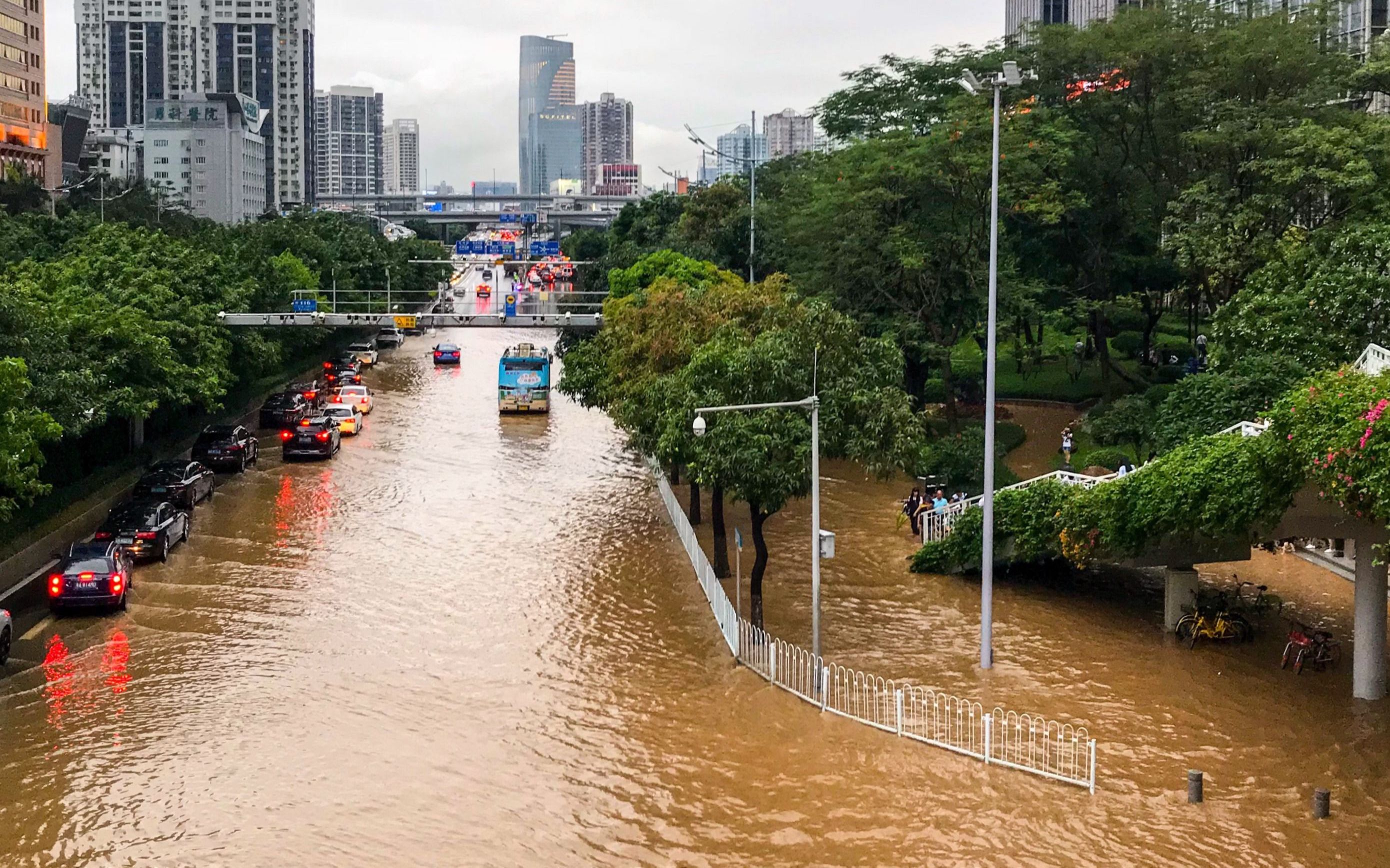 深圳暴雨袭击