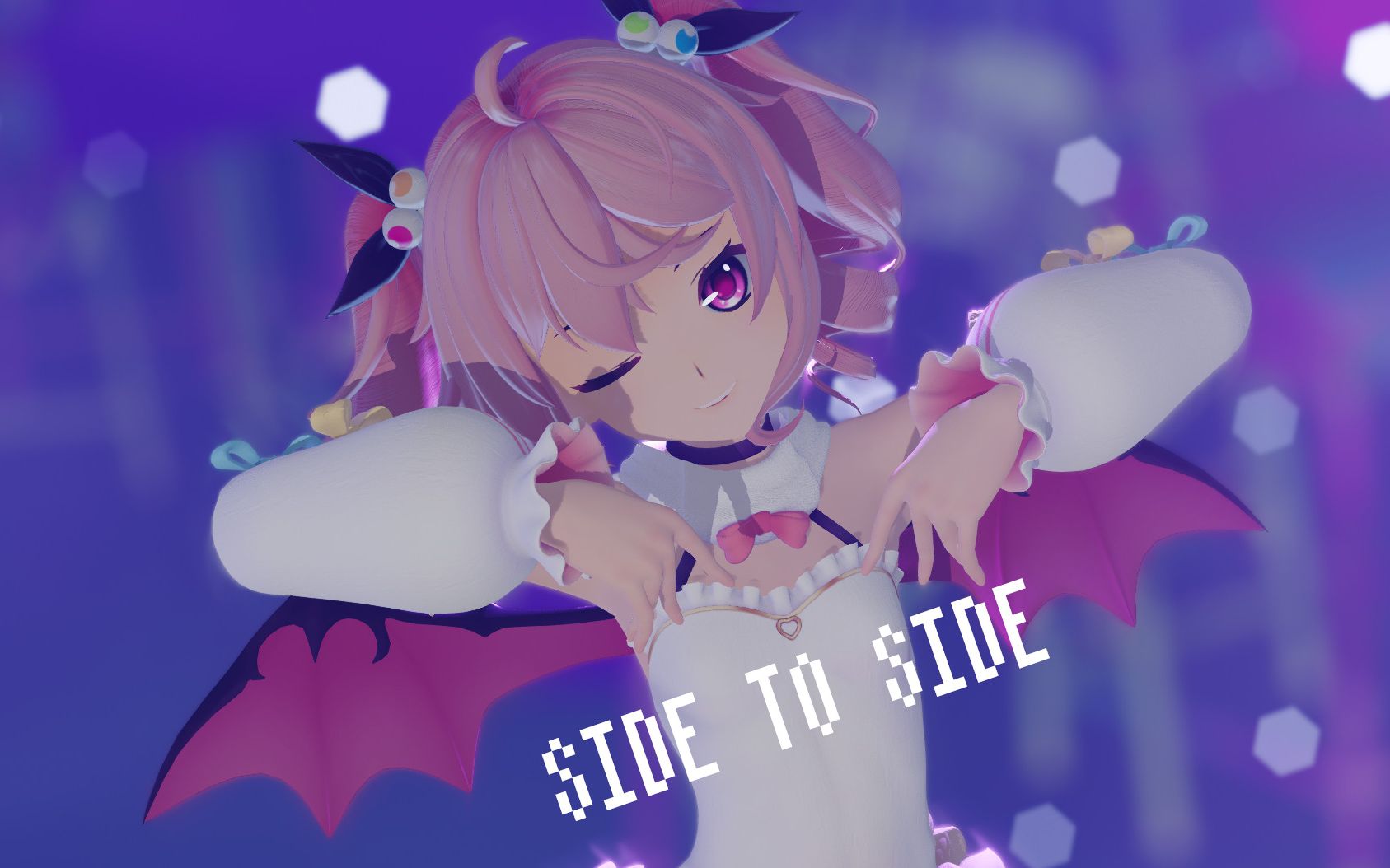 「mmd/早稻叽」side to side/递心心给你~7815_哔哩哔哩_bilibili