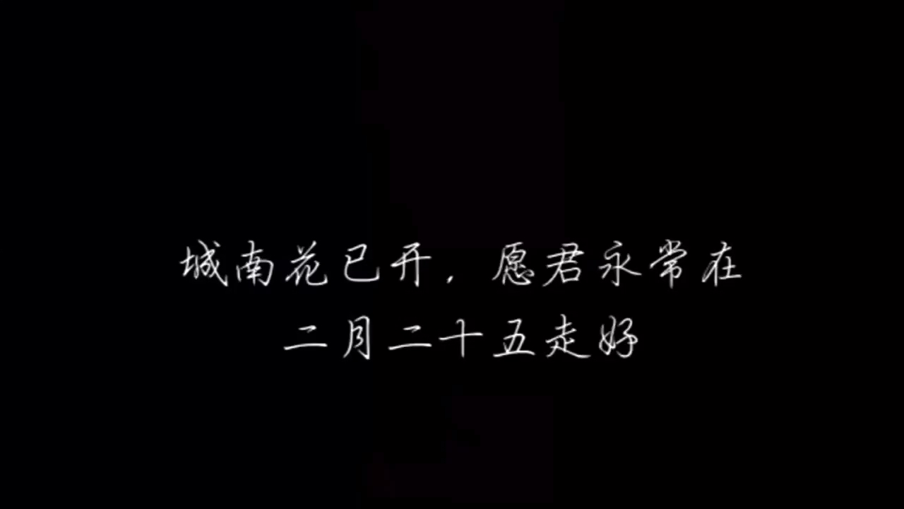 这城南花已开催人泪下的一个故事
