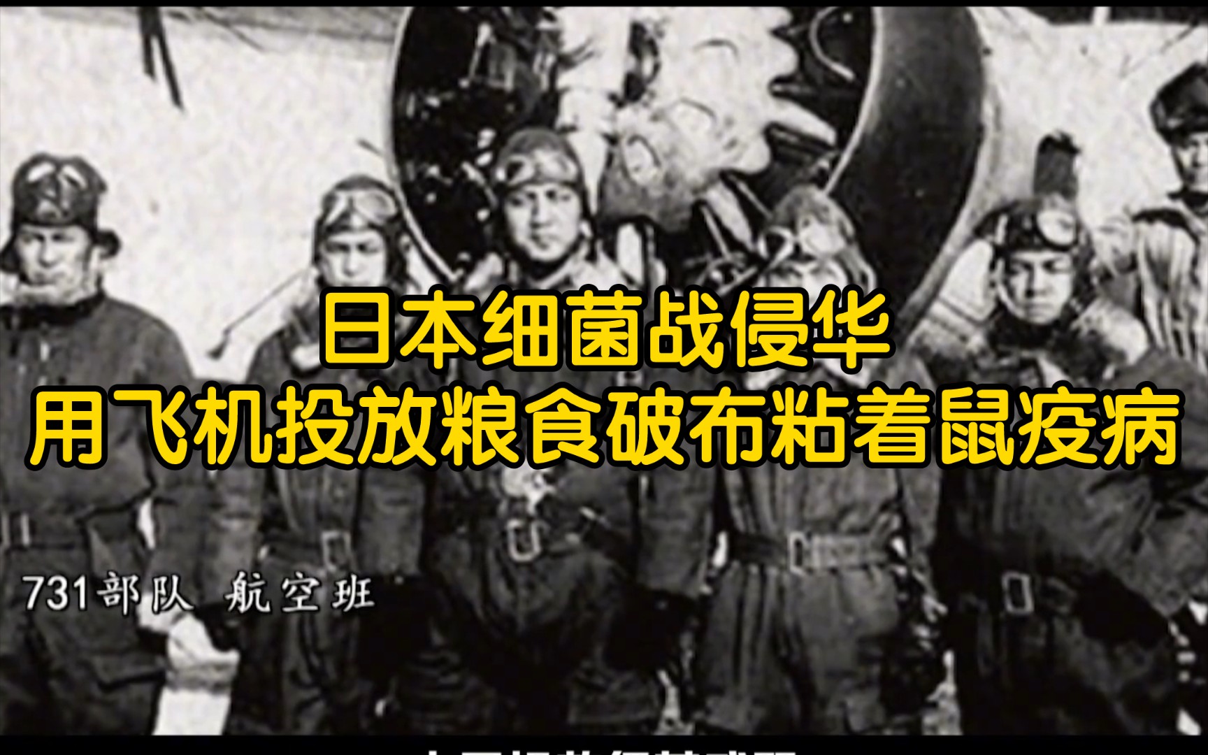 日本细菌战细节,用飞机投放粮食破布,上面粘着鼠疫病哔哩哔哩bilibili