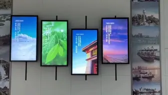 展厅互动滑轨屏一体机智能互动电视电动滑轨定制企业产品宣传演示视频系统