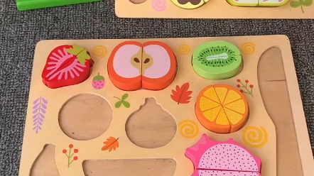 益智木质水果拼图玩具