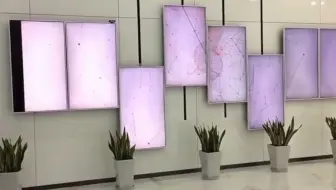 互动滑轨屏智能数字展厅开合升降移动触控展示多媒体轨道电视屏