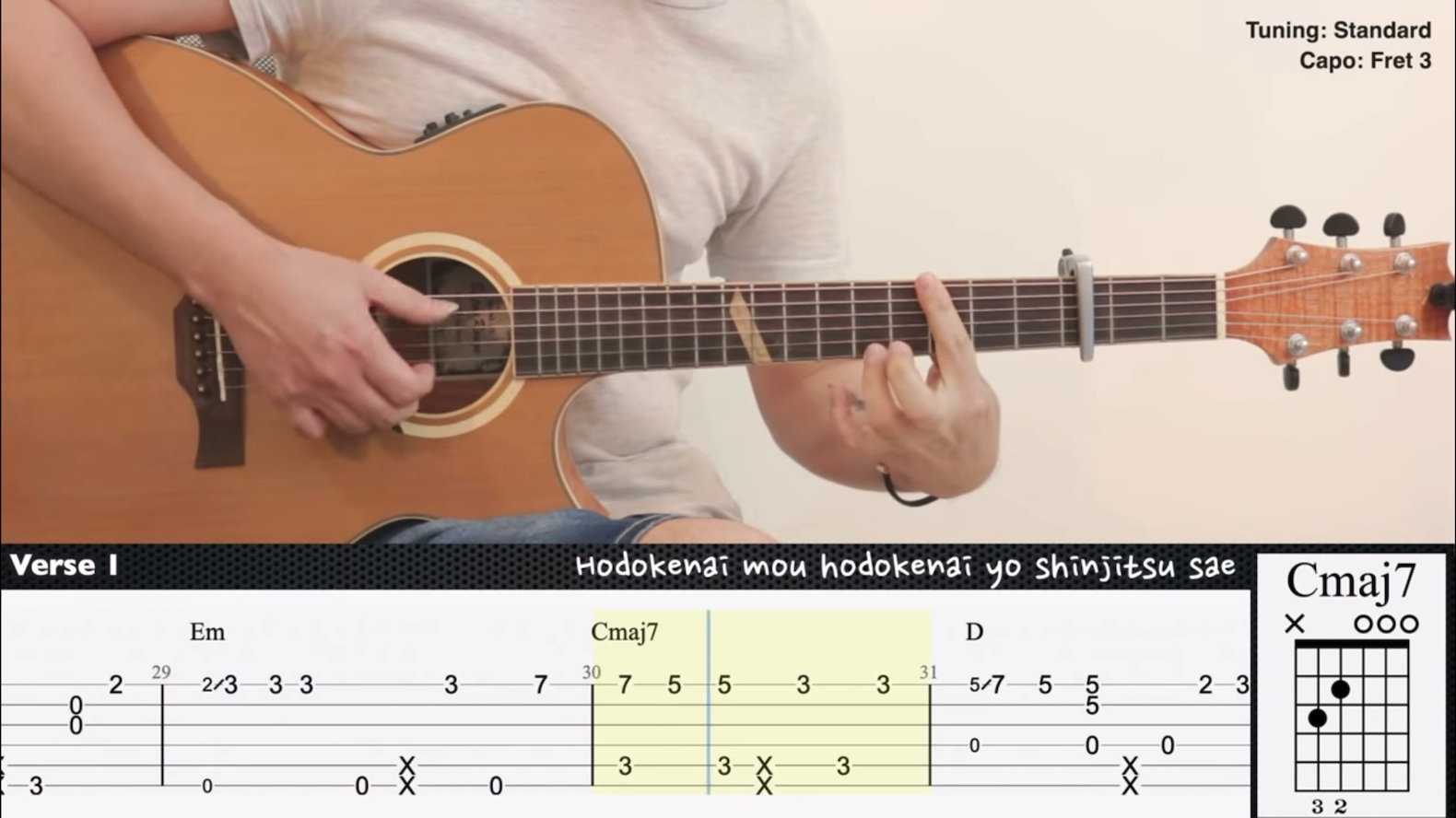 unravel-东京食尸鬼 吉他指弹教程 附谱子