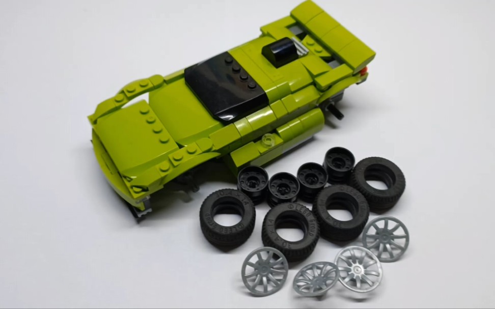 [视频图纸]乐高moc绿色遥控车赛车