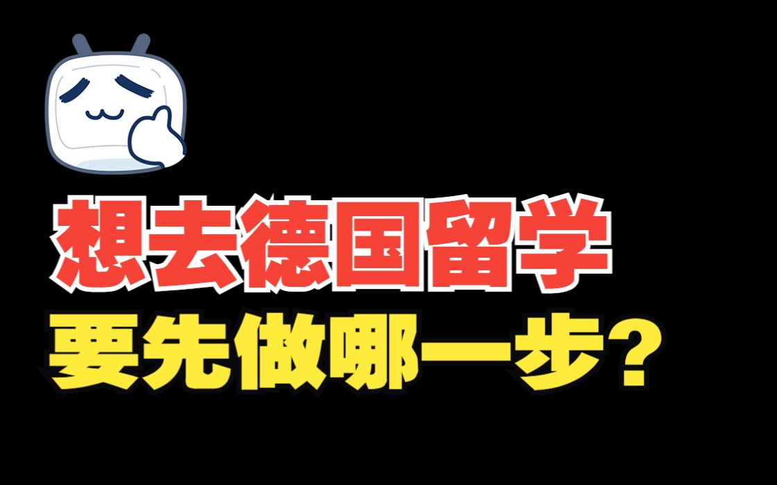 提个醒,决定去德国留学,最先做的应该是哪一步?哔哩哔哩bilibili