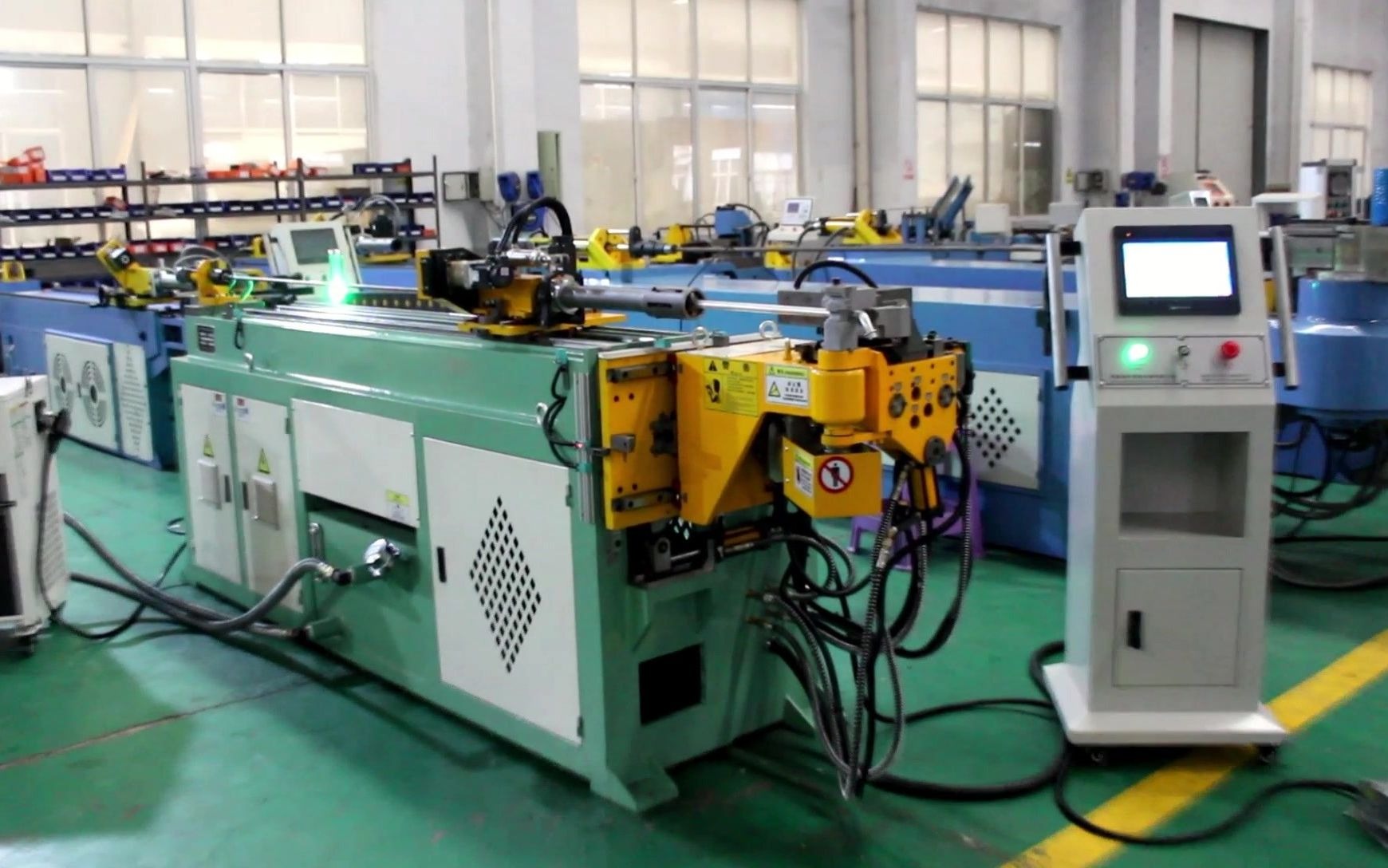 18cnc-4a-2s全自动数控液压弯管机加工汽车空调管多角度弯曲视频