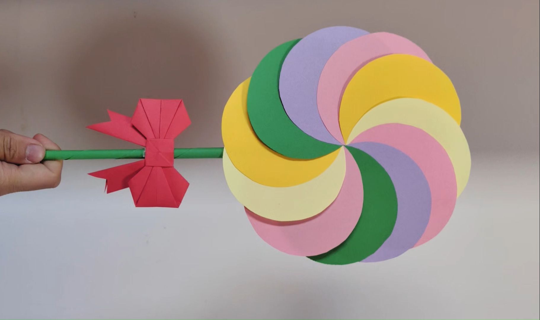 彩虹棒棒糖手工