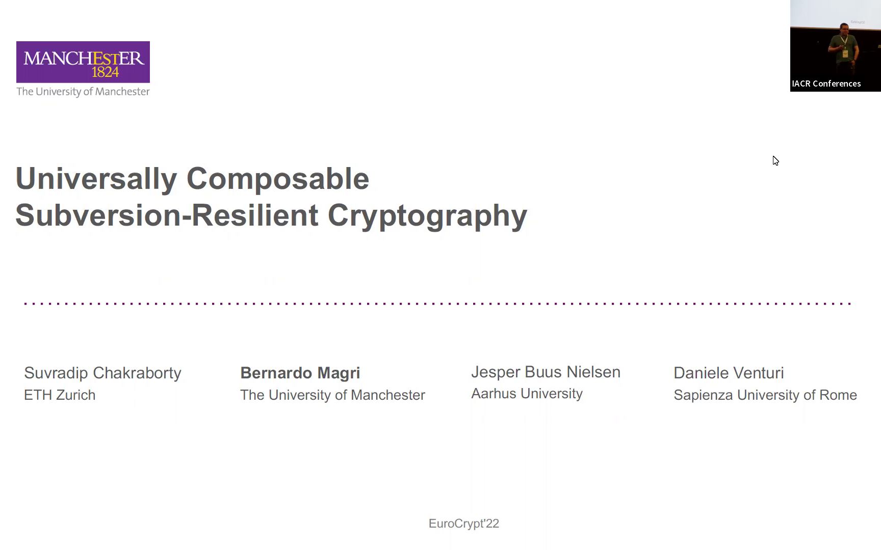 [图][EUROCRYPT 2022] - Universally Composable Subversion-Resilient Cryptography