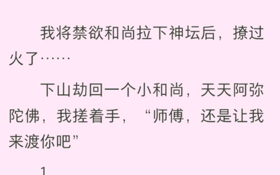 我将禁欲和尚拉下神坛后,撩过火了……下山劫回一个小和尚,天天阿弥陀佛,我搓着手,“师傅,还是让我来渡你吧”——《下山的和尚》lof哔哩哔哩...