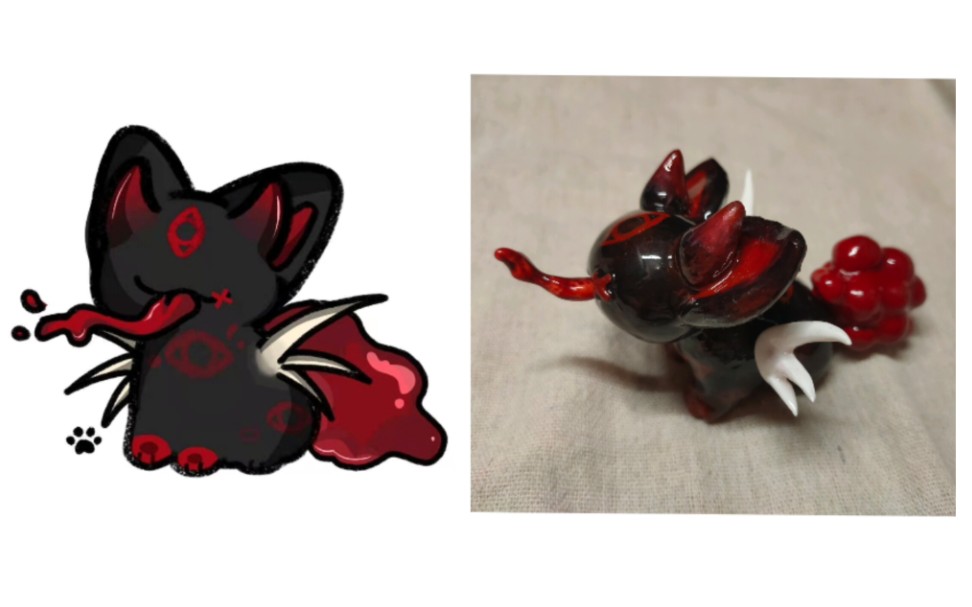 【黏土】客单兽设手办 恩姆 制作完成_哔哩哔哩_bilibili