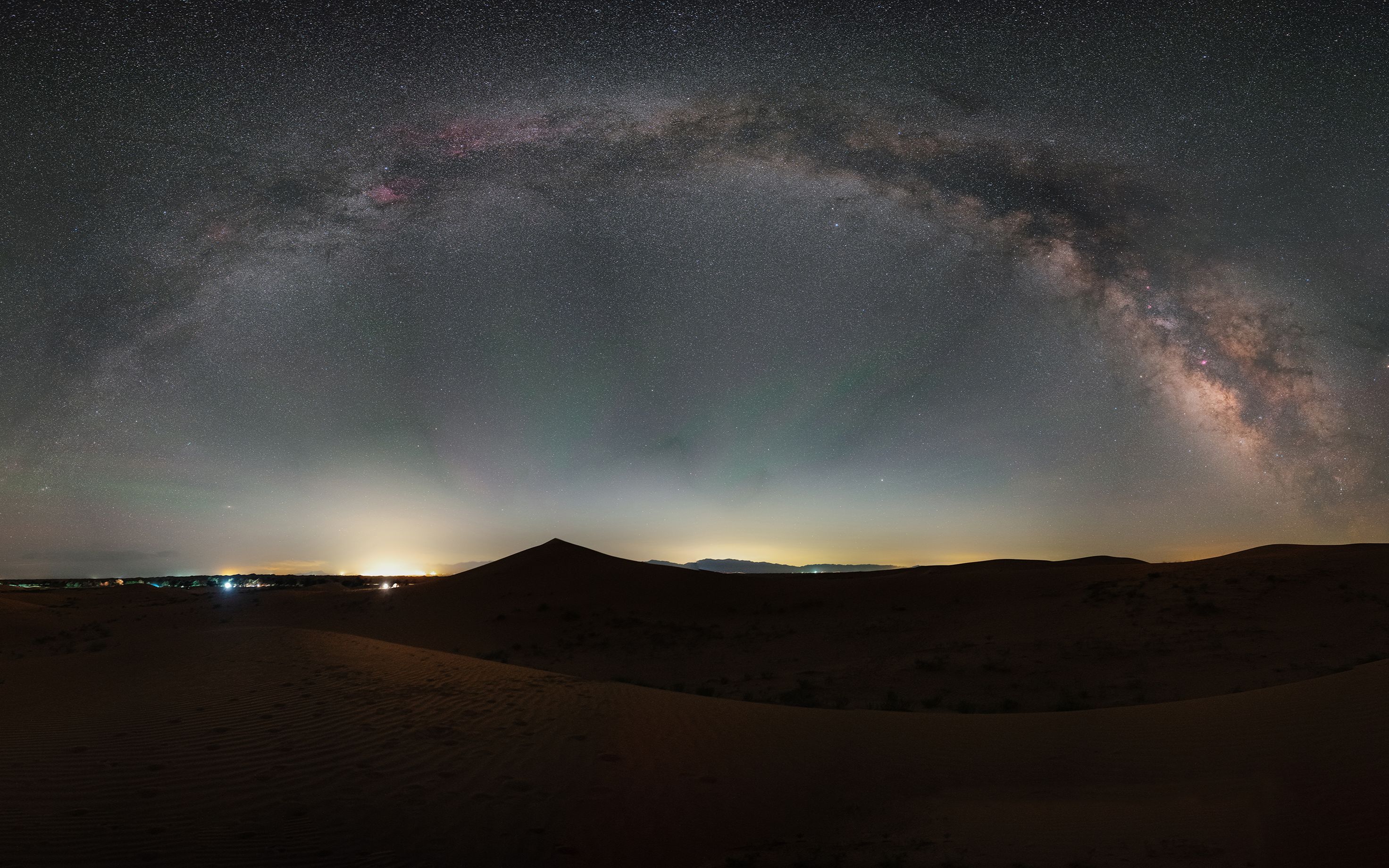 阿拉善左旗 腾格里沙漠星空延时摄影