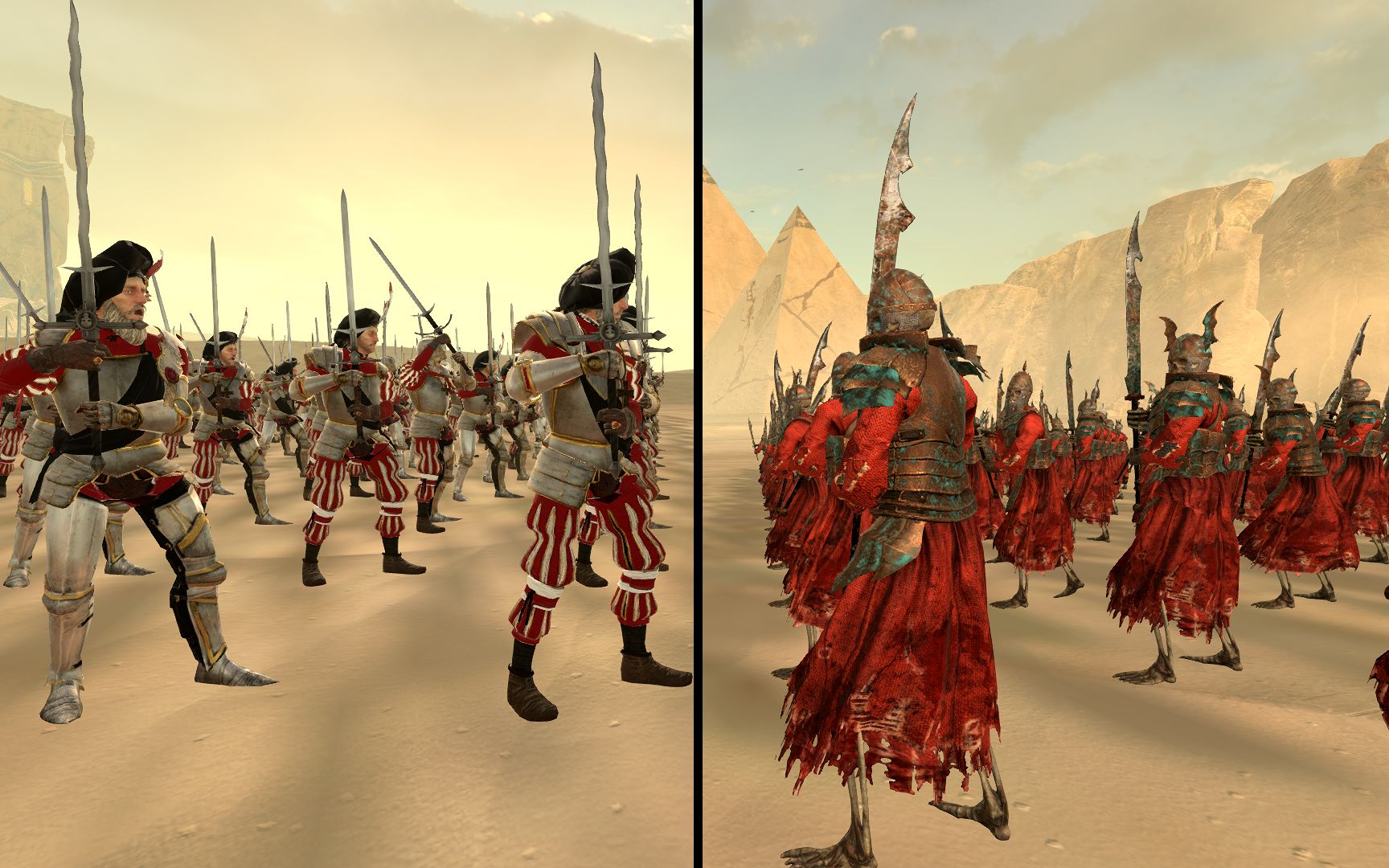 全面战争:战锤2 步兵测试 卡隆堡巨剑士 vs 荒坟重武