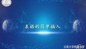 文字处理-表格的简单的插入