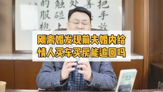 Download Video: 刚离婚一个月发现前夫婚内给情人买车买房，还能追回吗？