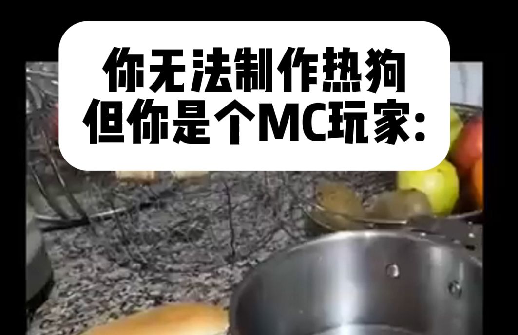 你无法制作热狗,但你是个MC玩家:单机游戏热门视频