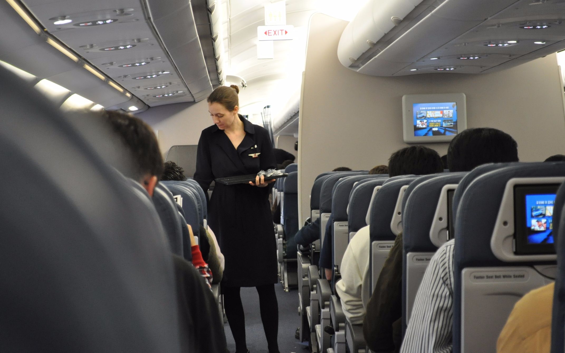 吐槽美联航空姐五大三粗像管犯人一样对待乘客