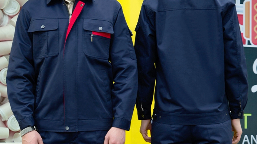 山东潍坊藏蓝色劳保工作服定做厂家,东营劳保工作服定制,日照劳保服