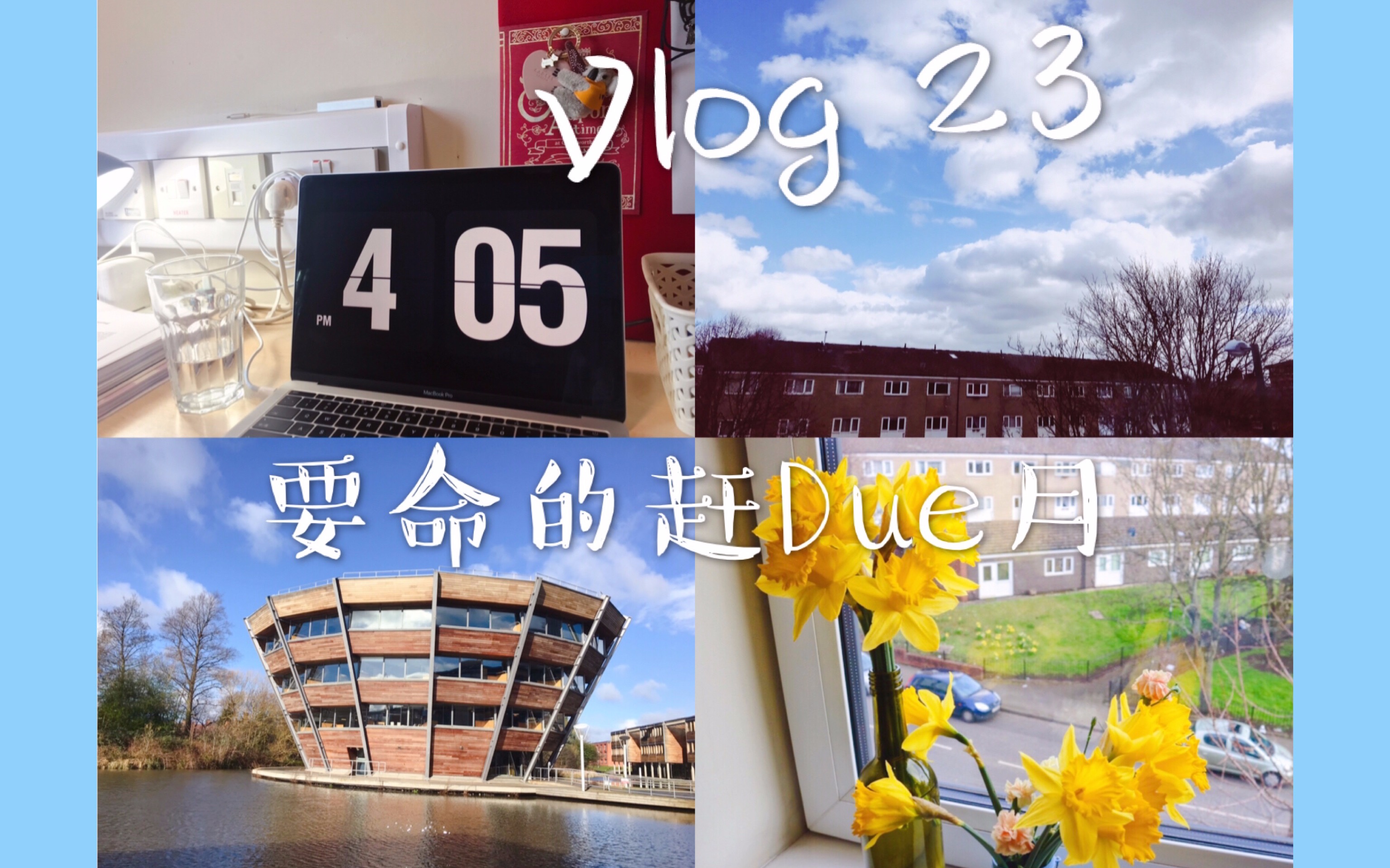 Lu的Vlog24|跟我过流水账的一周|强行Study with me|天气多变的英国三月哔哩哔哩bilibili