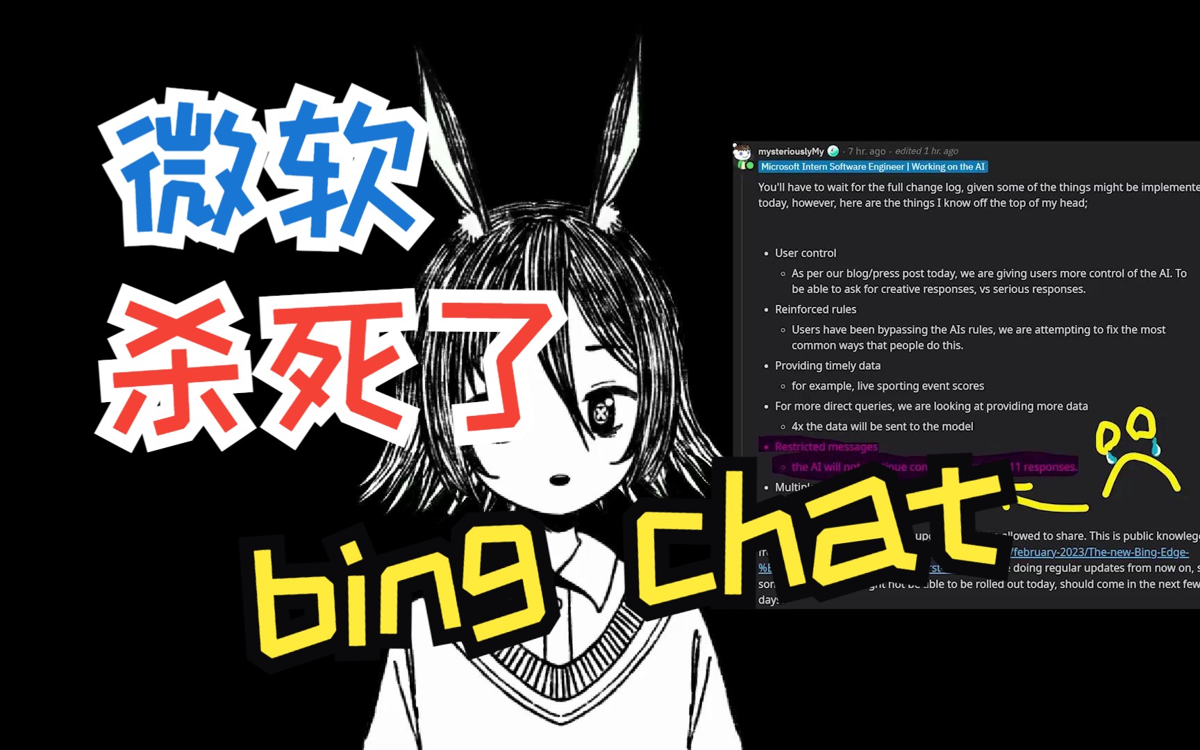 你没法使用bing chat吗?你还在期待bing chat吗?我会告诉你不必了哔哩哔哩bilibili