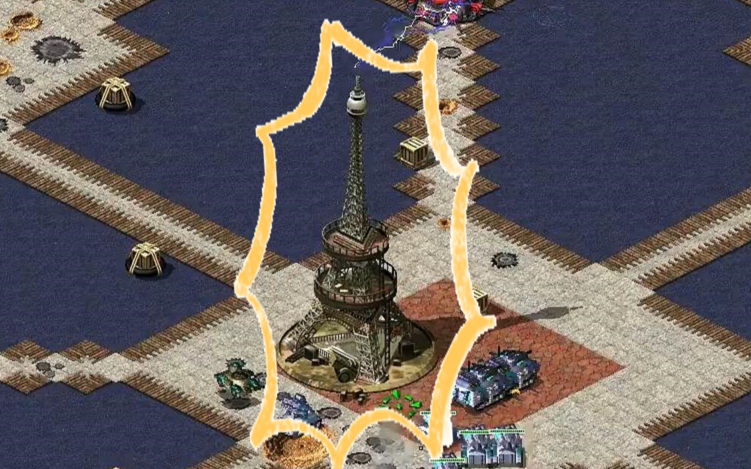 【红色警戒】敌人打得不可开交之时,我悄悄憋一个埃菲尔铁塔出来往