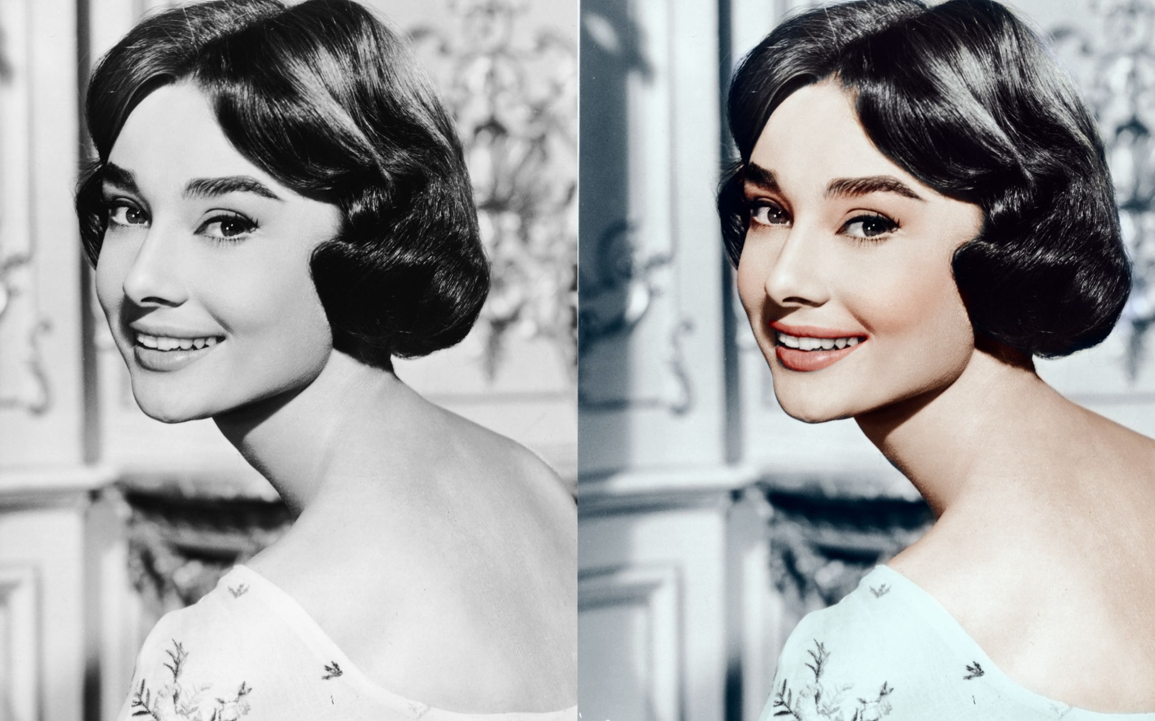 ps黑白上色修复老照片