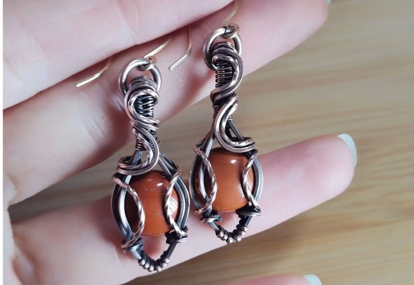 【kelly jones jewellery】elsa包石吊坠 金属缠绕绕线制作教程087