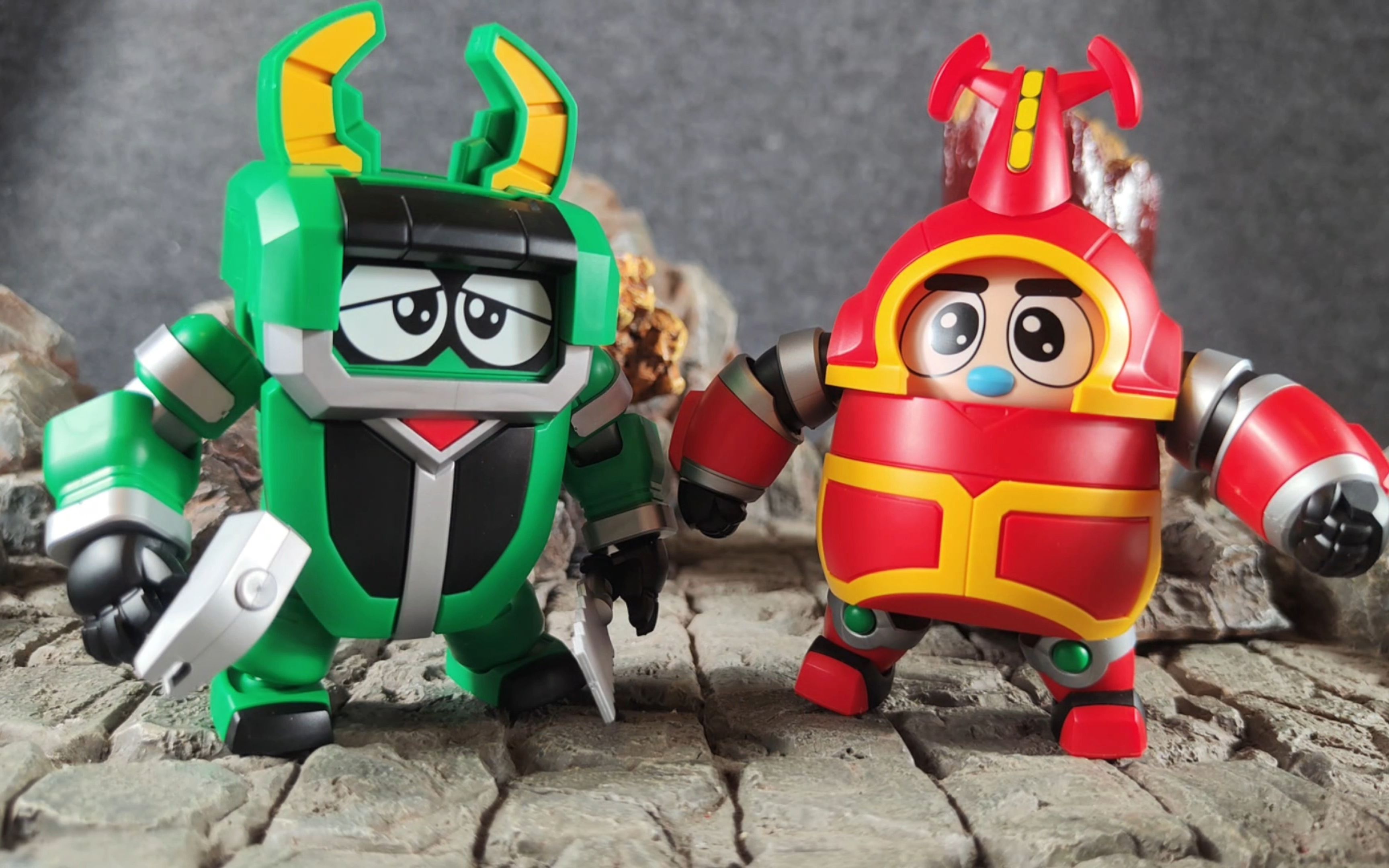 拼装完成 橘猫工业 qosmos 铁甲小宝 卡布达&金龟次郎