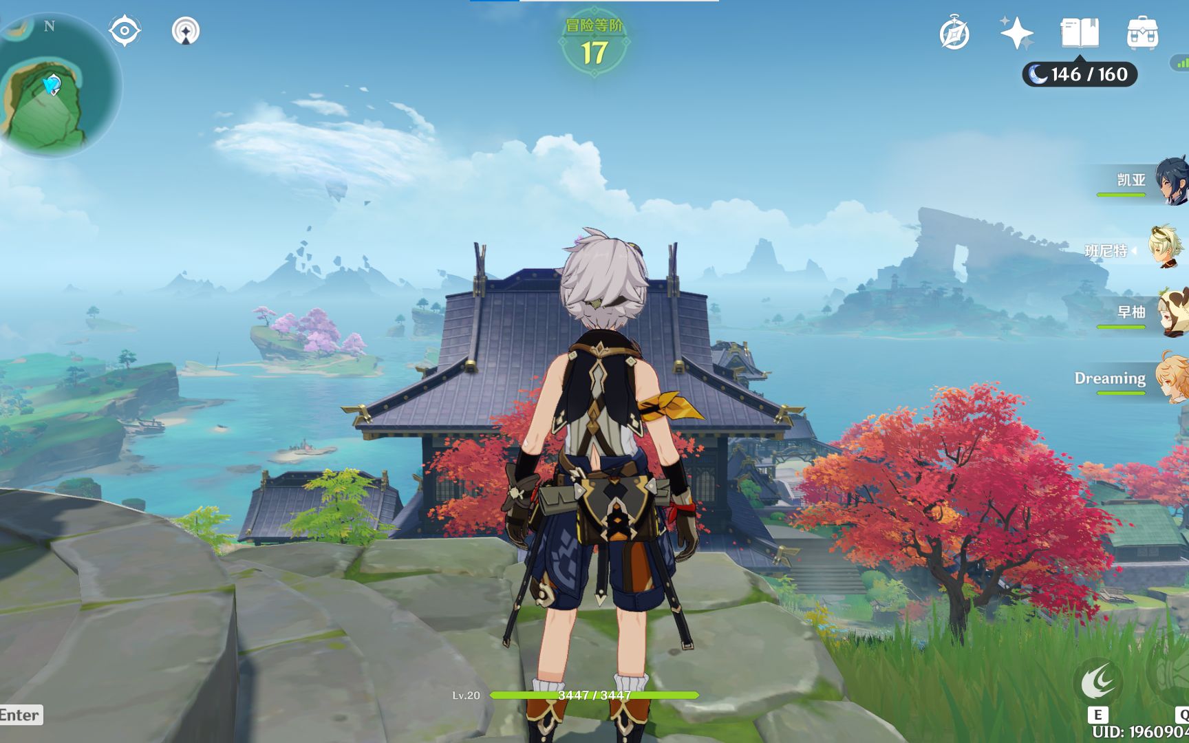 【原神】偷渡稻妻保姆级教学,17级107体力旅行者偷渡稻妻,2p是一个我