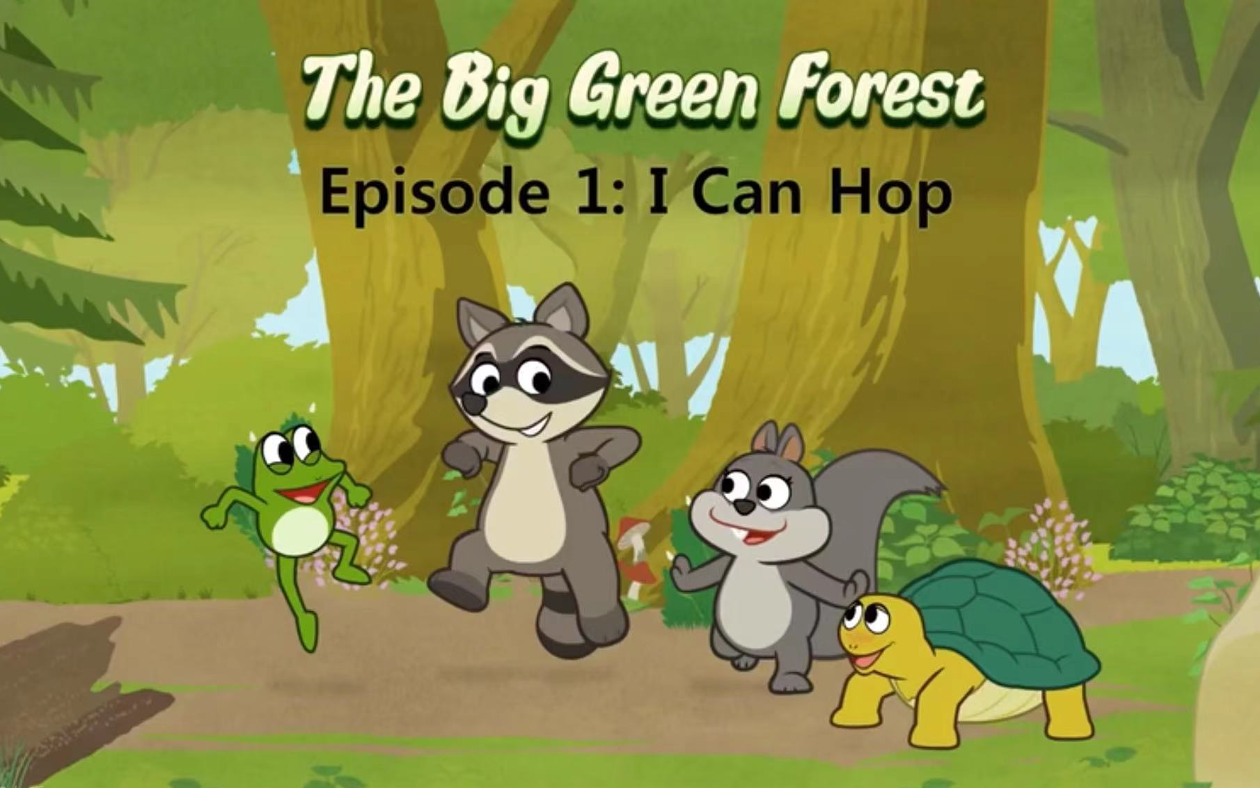 [图]【LIttle Fox第一级别】The Big Green Forest绿色大森林24集动画+音频+绘本PDF+练习+单词表 英语启蒙动画