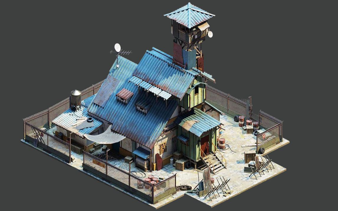 【maya场景建模】次世代写实三渲二场景制作,基础模型布线思路讲解