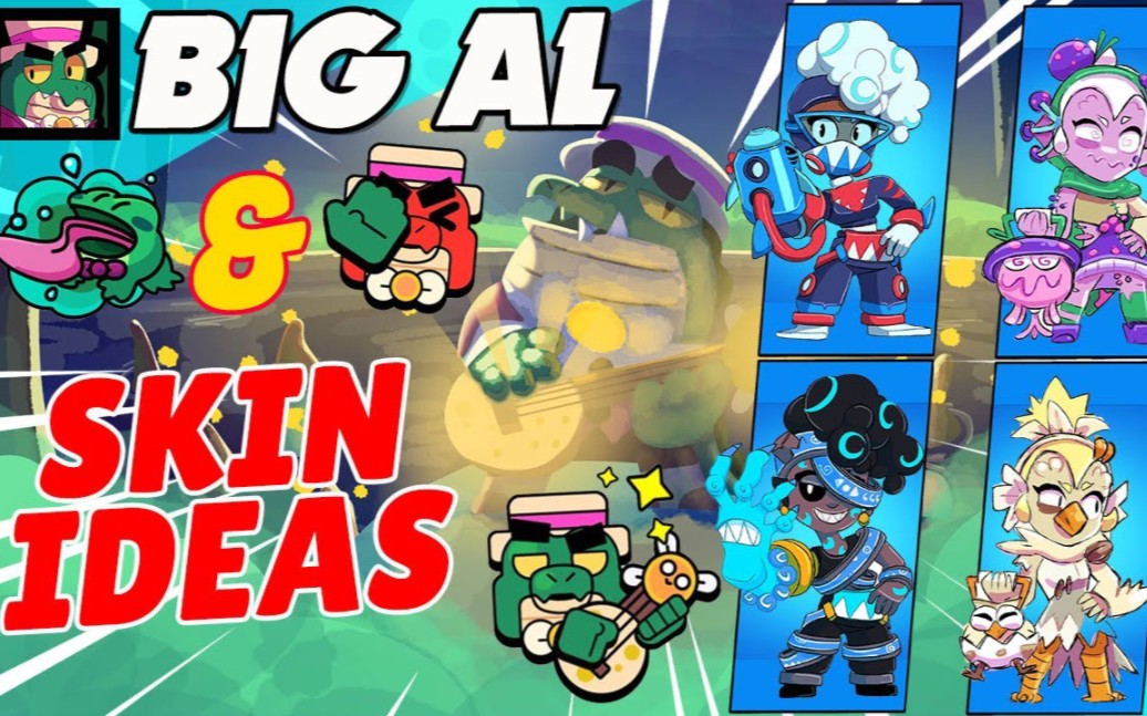 【荒野乱斗】同人自制英雄big al和玩家设计的皮肤