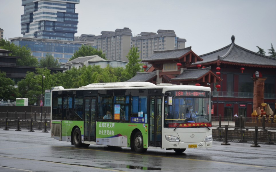 西安公交 46路hff6120gz-4c行走音_哔哩哔哩_bilibili