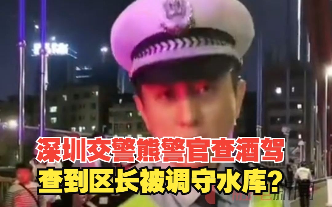 深圳交警熊警官查酒驾,查到区长被调守水库?哔哩哔哩bilibili