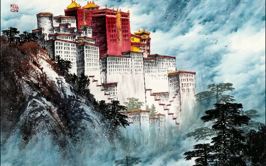 著名画家王大为作品《西域圣峰》