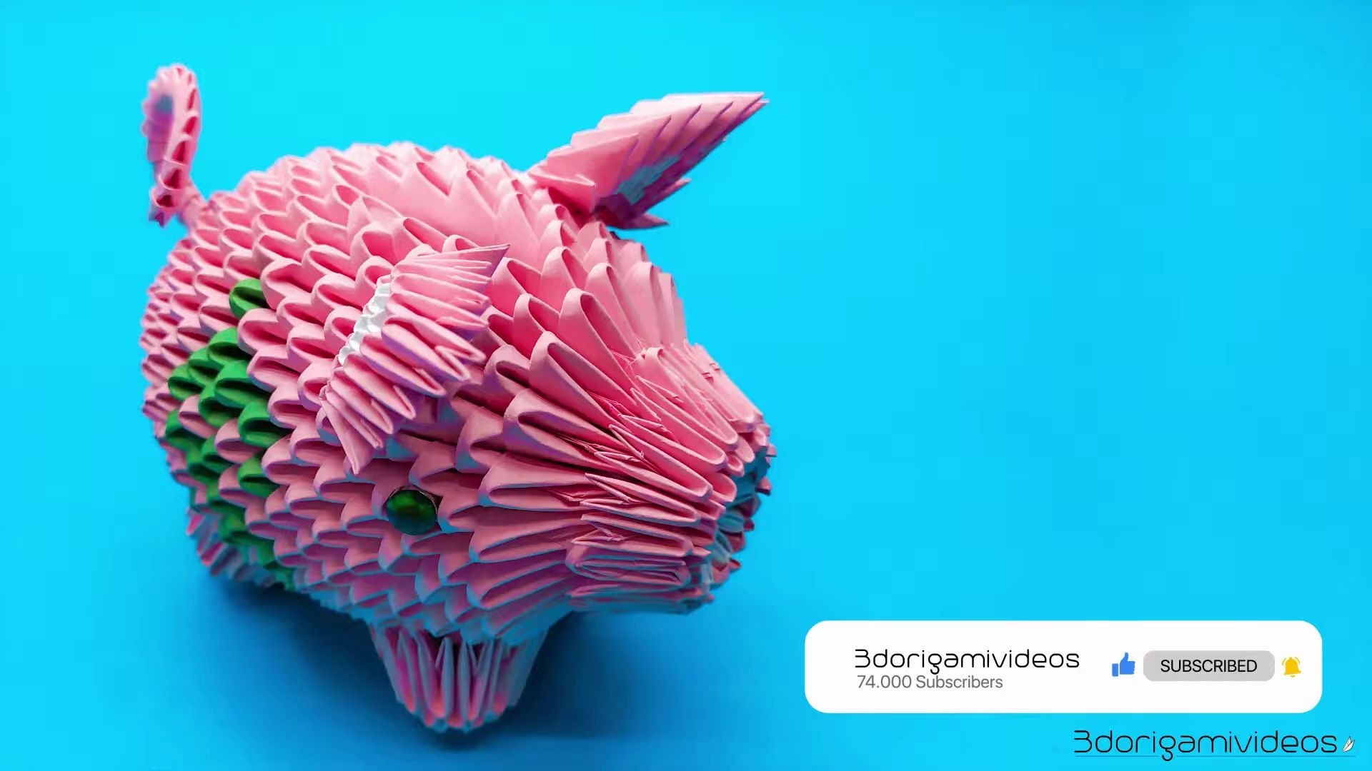 三角插工艺教程如何制作一个三维折纸存钱罐猪猪储钱罐