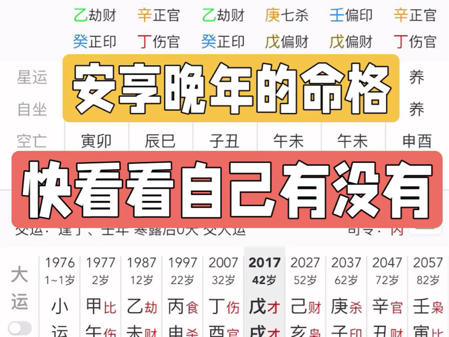 八字全盘分析,什么样的命格可以安享晚年!哔哩哔哩bilibili