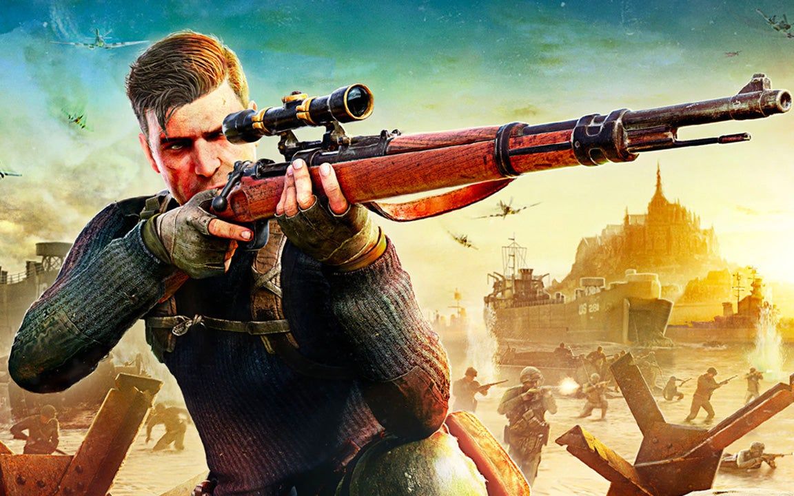 【狙击精英5】拟真难度机瞄强攻流禁消音噪音禁倒地全任务一命通关#4