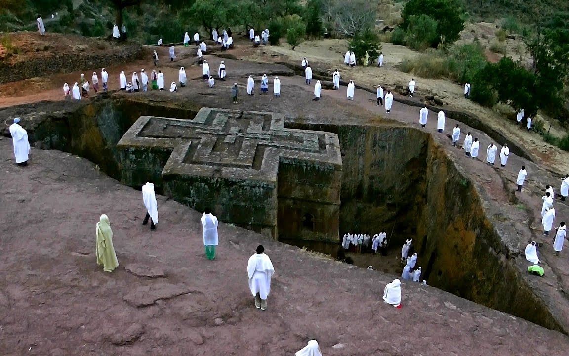 埃塞俄比亚拉利贝拉岩石教堂,百年建筑庄严肃穆【Amazing Places on Our Planet】哔哩哔哩bilibili